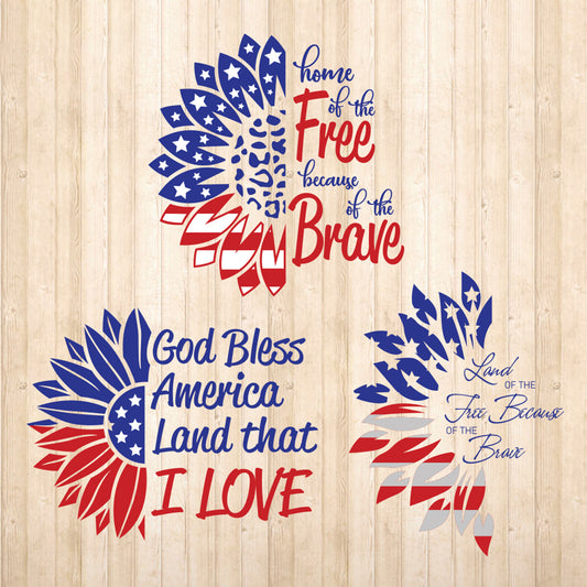 4th Of July Sunflower - Cricut File - VEKTOR KRAFT