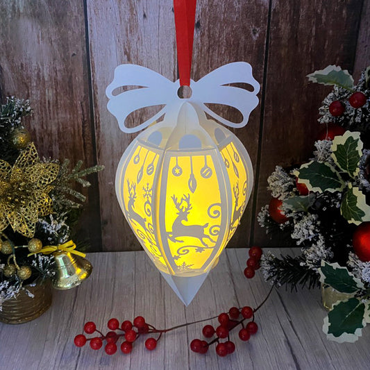 Christmas Deer - 3D Droplet 2 Lantern File - Cricut File - VEKTOR KRAFT