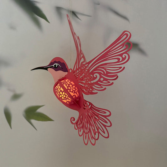 Hummingbird 2 - 3D Animal Paper Cut Lantern File - Cricut File - VEKTOR KRAFT