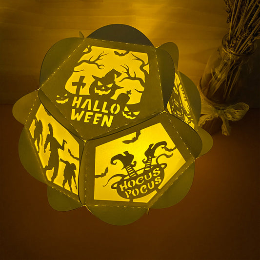Halloween 2 - 3D Pentagon Lantern File - Cricut File - VEKTOR KRAFT