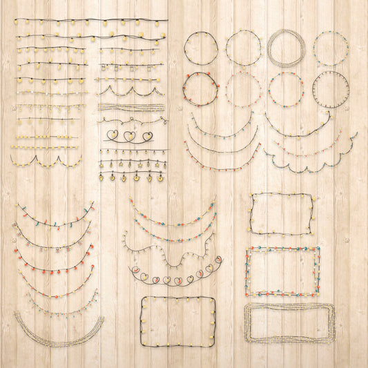 Flat Style Christmas Lights - Cricut File - VEKTOR KRAFT