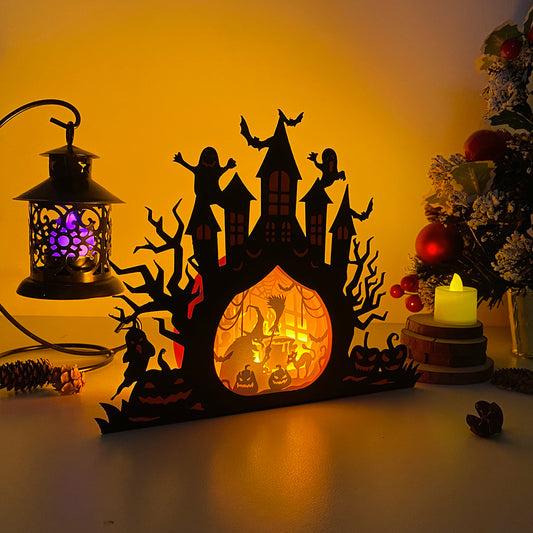 Witch – 3D Haunted Castle Box File - Cricut File - VEKTOR KRAFT