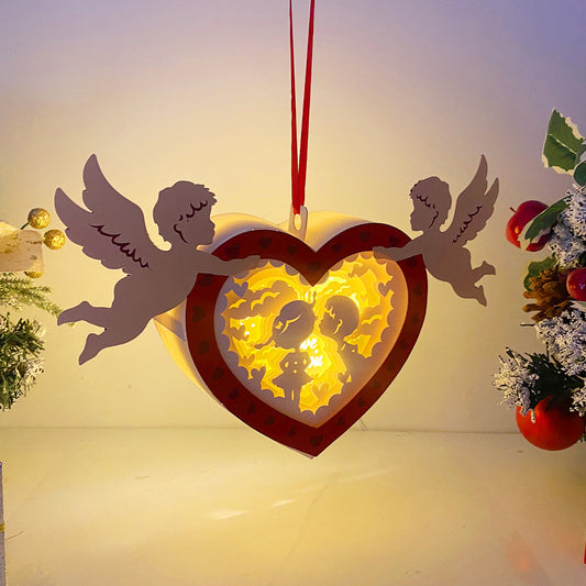 Couple Love – 3D Heart Cupid Lantern File - Cricut File - VEKTOR KRAFT