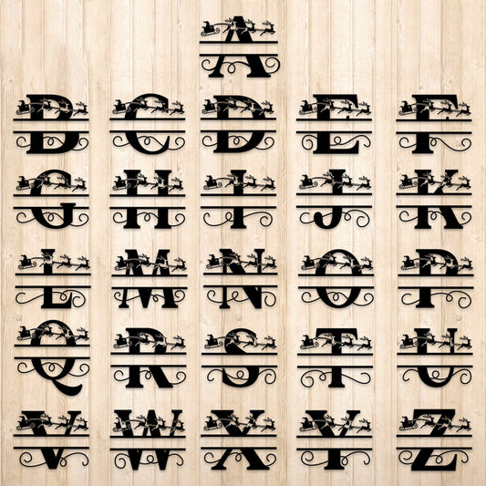 Christmas Alphabet Monogram - Cricut File - VEKTOR KRAFT