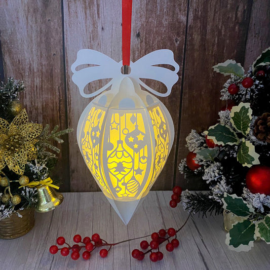Christmas Balls - 3D Droplet 2 Lantern File - Cricut File - VEKTOR KRAFT