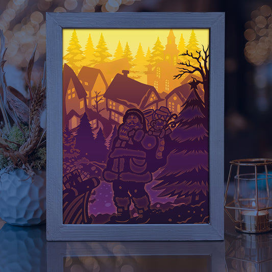 Santa Claus 16 – 3D Lightbox SVG File for Cricut & Silhouette