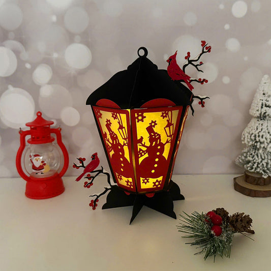 Snowman - 3D Christmas 1 Lantern File - Cricut File - VEKTOR KRAFT