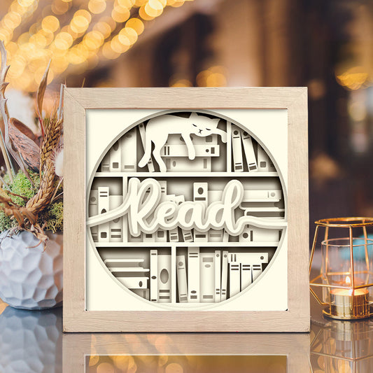 Read – 3D Paper Cut Shadow Box File - Cricut File - (8x8 inches) - VEKTOR KRAFT
