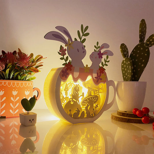 Happy Easter – 3D Bunny Cup Box File - Cricut File - VEKTOR KRAFT
