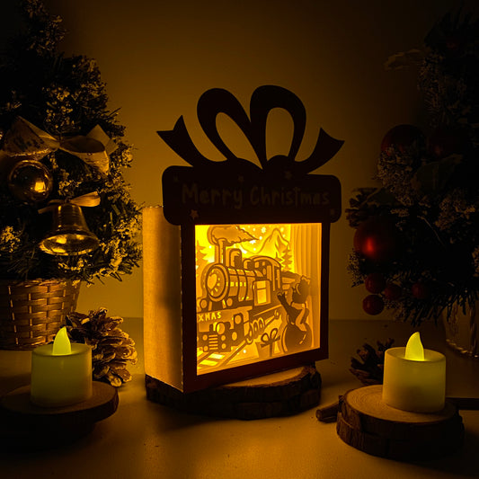 Christmas Train – 3D Box SVG File for Cricut & Silhouette
