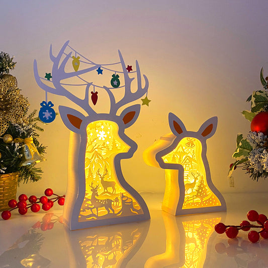 Christmas Deer 2 – 3D Box SVG File for Cricut & Silhouette