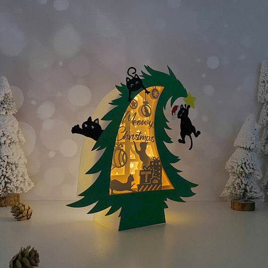 Christmas Cat – 3D Box SVG File for Cricut & Silhouette