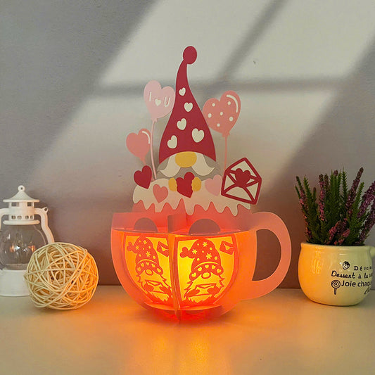 Hot Cocoa Cup Valentine - 3D Valentine Paper Lantern File - Cricut File - VEKTOR KRAFT