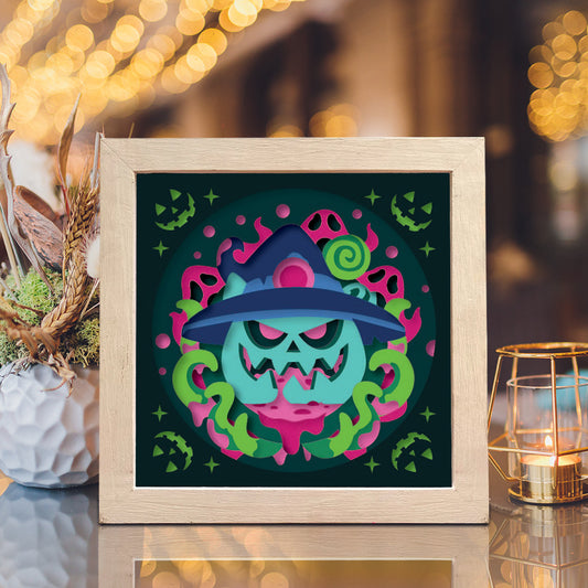 Octopus Pumpkin – 3D Shadow Box SVG File for Cricut & Silhouette