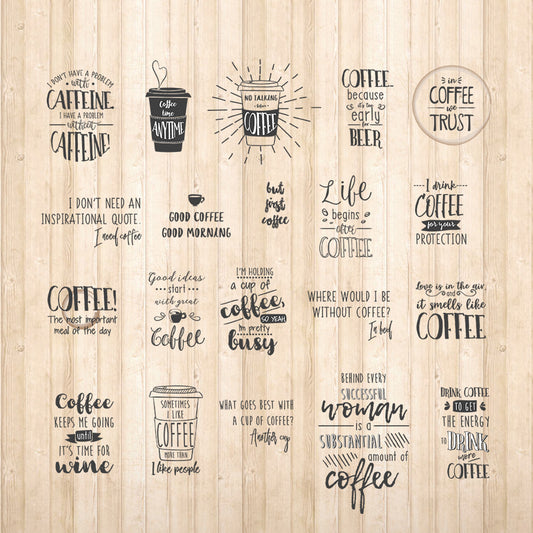 Funny Coffee Quotes - Cricut File - VEKTOR KRAFT
