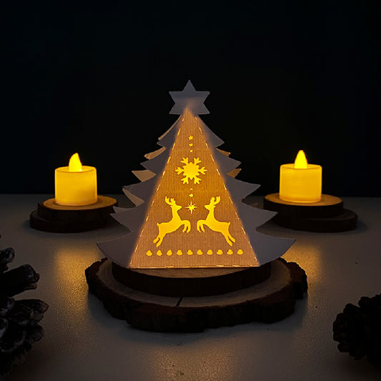 Xmas 3 - 3D Pine Lantern File - Cricut File - VEKTOR KRAFT