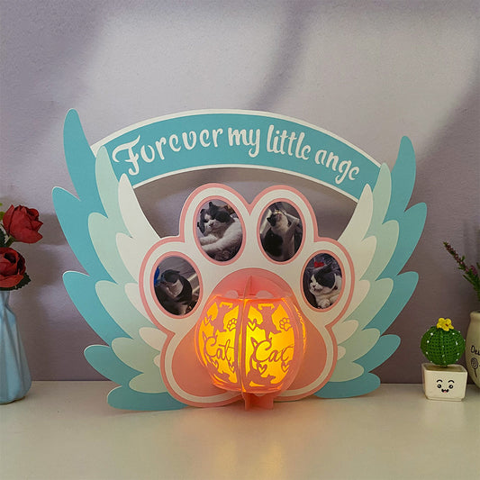 Memorial Pet Cat - 3D Animal Paper Cut Lantern File - Cricut File - VEKTOR KRAFT