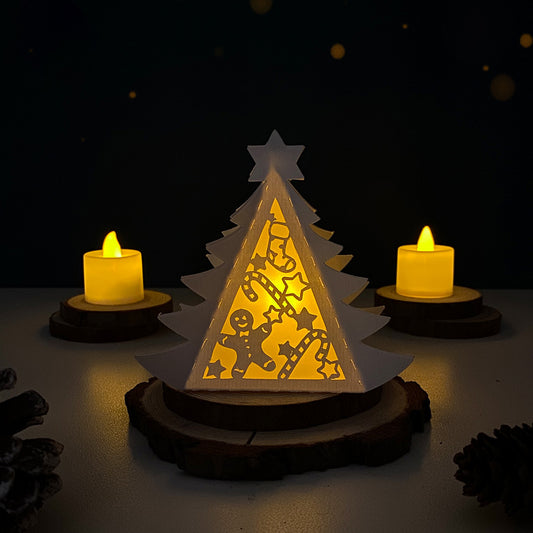 Xmas 1 - 3D Pine Lantern File - Cricut File - VEKTOR KRAFT