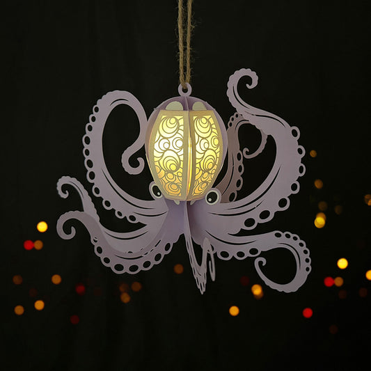 Octopus 1 - 3D Animal Paper Cut Lantern File - Cricut File - VEKTOR KRAFT