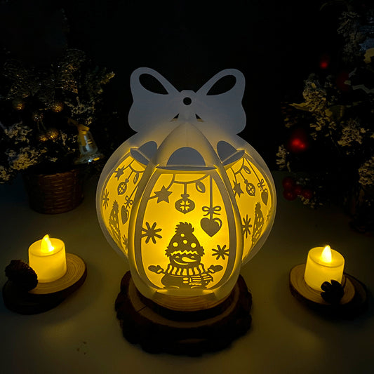 Snowman - 3D Globe Lantern File - Cricut File - VEKTOR KRAFT