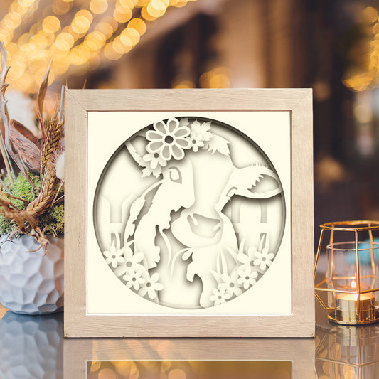 Dairy Cow – 3D Shadow Box SVG File for Cricut & Silhouette