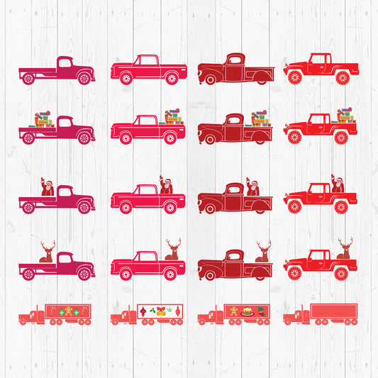 Christmas Truck 4 - Christmas Cricut File - VEKTOR KRAFT