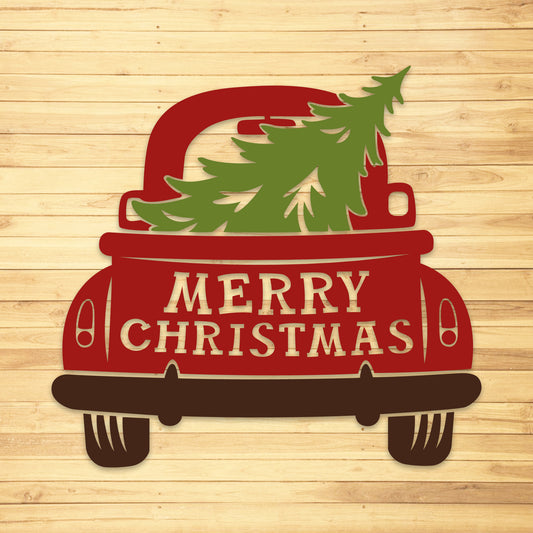 Christmas Truck - Christmas Cricut File - VEKTOR KRAFT