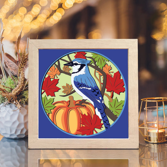 Fall Blue Jay – 3D Shadow Box SVG File for Cricut & Silhouette