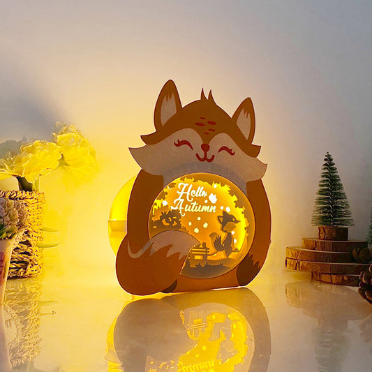 Hello Autumn – 3D Box SVG File for Cricut & Silhouette