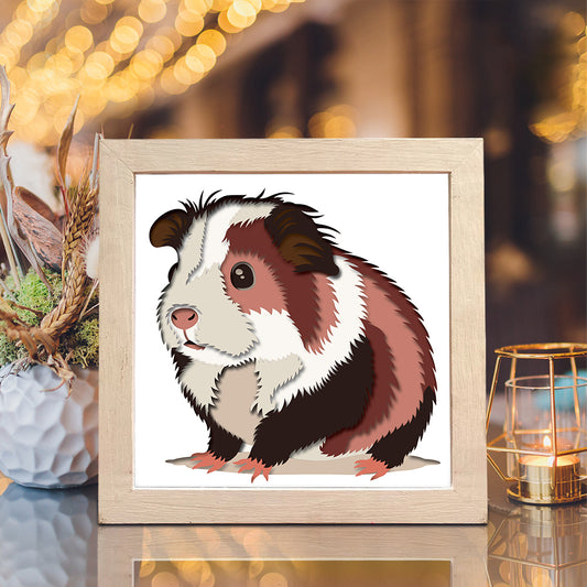 Guinea Pig – 3D Shadow Box SVG File for Cricut & Silhouette