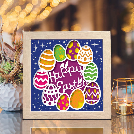 Happy Easter 4 – 3D Shadow Box SVG File for Cricut & Silhouette
