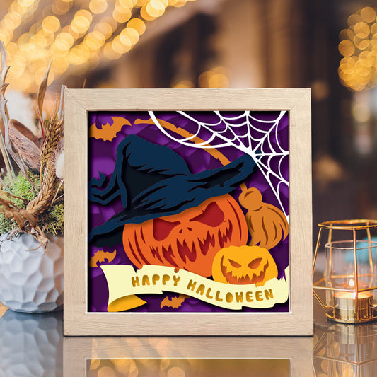 Happy Halloween 3 – 3D Shadow Box SVG File for Cricut & Silhouette