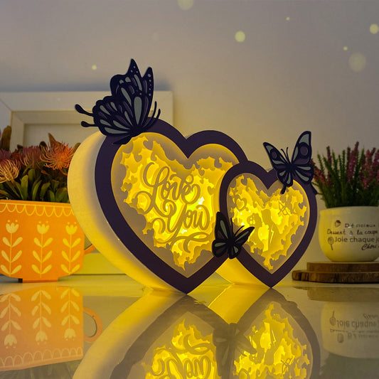 Love 3 – 3D Heart Couple Box File - Cricut File - VEKTOR KRAFT