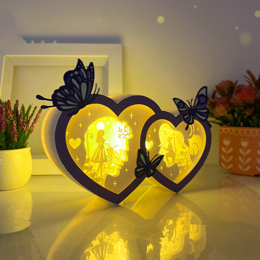 Love 2 – 3D Heart Couple Box File - Cricut File - VEKTOR KRAFT
