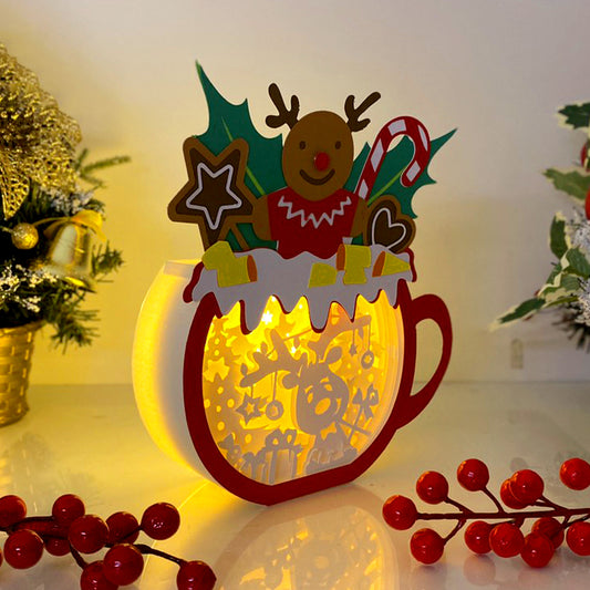Christmas Reindeer – 3D Box SVG File for Cricut & Silhouette
