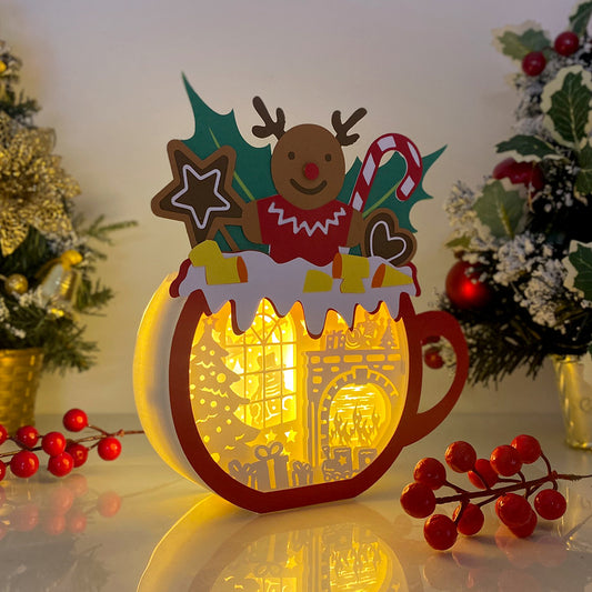 Christmas Fire – 3D Box SVG File for Cricut & Silhouette