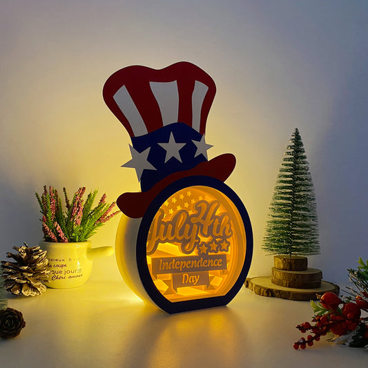 4th Of July – 3D Independence Day Hat Box File - Cricut File - VEKTOR KRAFT