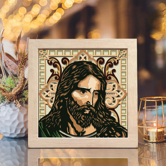 Jesus 10 Square – 3D Shadow Box SVG File for Cricut & Silhouette