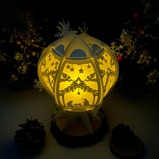 Nativity - 3D Snowball Lantern File - Cricut File - VEKTOR KRAFT