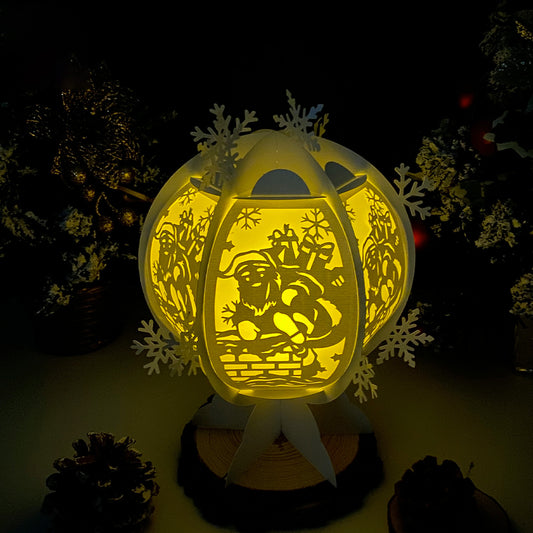 Santa Claus 2 - 3D Snowball Lantern File - Cricut File - VEKTOR KRAFT