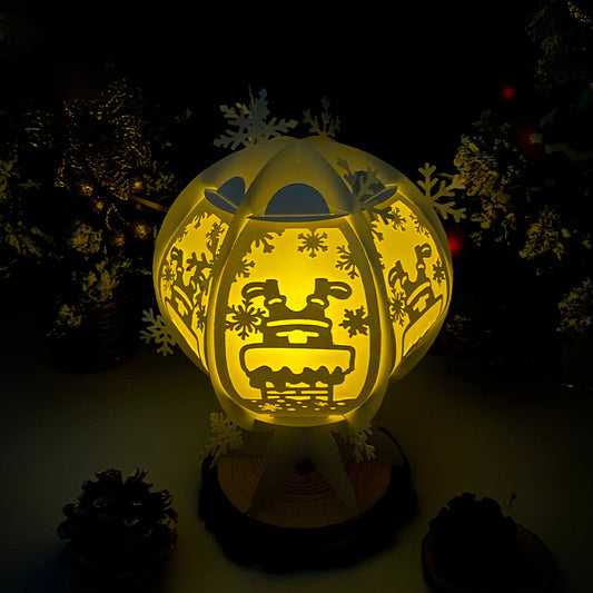 Santa Claus - 3D Snowball Lantern File - Cricut File - VEKTOR KRAFT