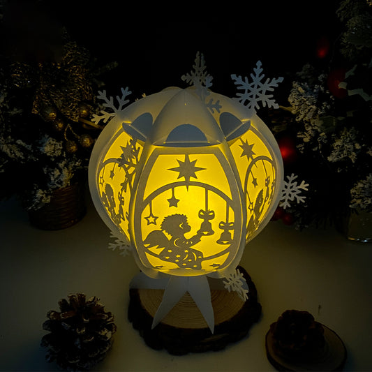 Xmas Angel - 3D Snowball Lantern File - Cricut File - VEKTOR KRAFT