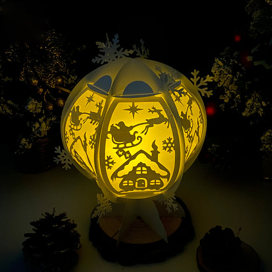 Xmas House - 3D Snowball Lantern File - Cricut File - VEKTOR KRAFT