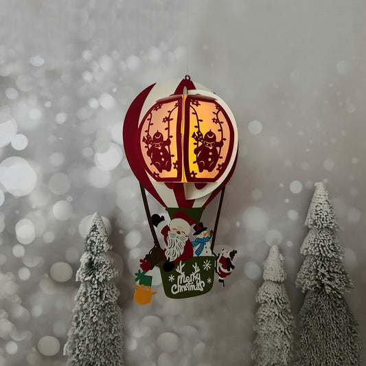 Christmas - 3D Lantern Air Balloon File - Cricut File - VEKTOR KRAFT