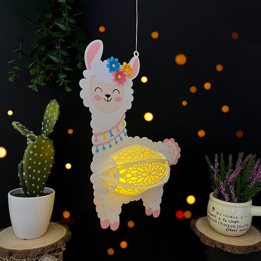 Alpaca - 3D Animal Lantern File - Cricut File - VEKTOR KRAFT