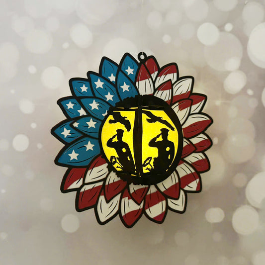 America – 3D Lantern Sunflower File - Cricut File - VEKTOR KRAFT