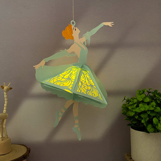 Ballet - 3D Paper Cut Lantern File - Cricut File - VEKTOR KRAFT