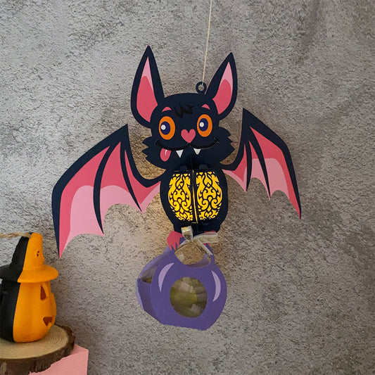 Bat 3 - 3D Halloween Paper Lantern File - Cricut File - VEKTOR KRAFT