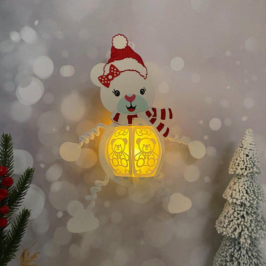 Bear - 3D Christmas Hanging Lantern File - Cricut File - VEKTOR KRAFT