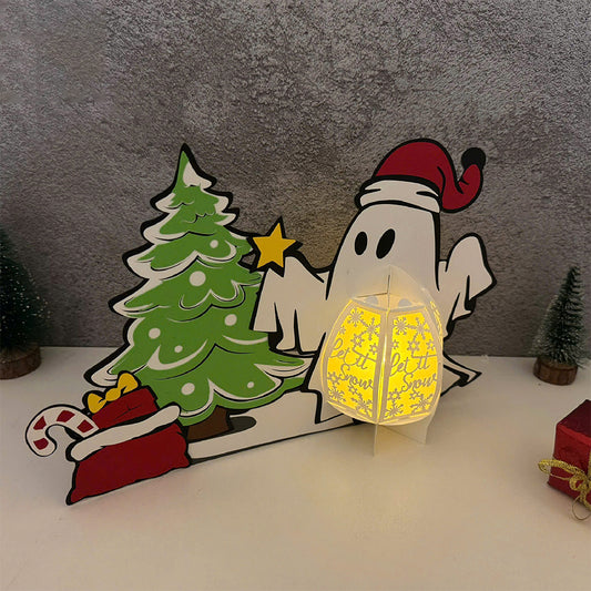 Christmas Ghost 2 - 3D Christmas Lantern File - Cricut File - VEKTOR KRAFT